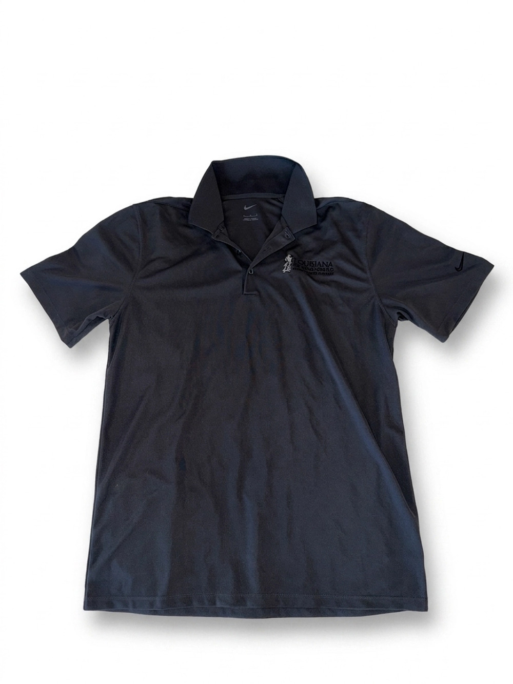 Nike Dri-FIT Polo Gray Men's Charcoal L | Louisiana National Guard Logo